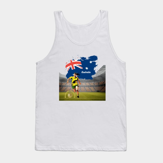 Australia T-Shirt, Unisex T-Shirt, Women’s World Cup, soccer t-shirts, football t-shirts, women’s football, Australia national football team Tank Top by Clinsh Online 